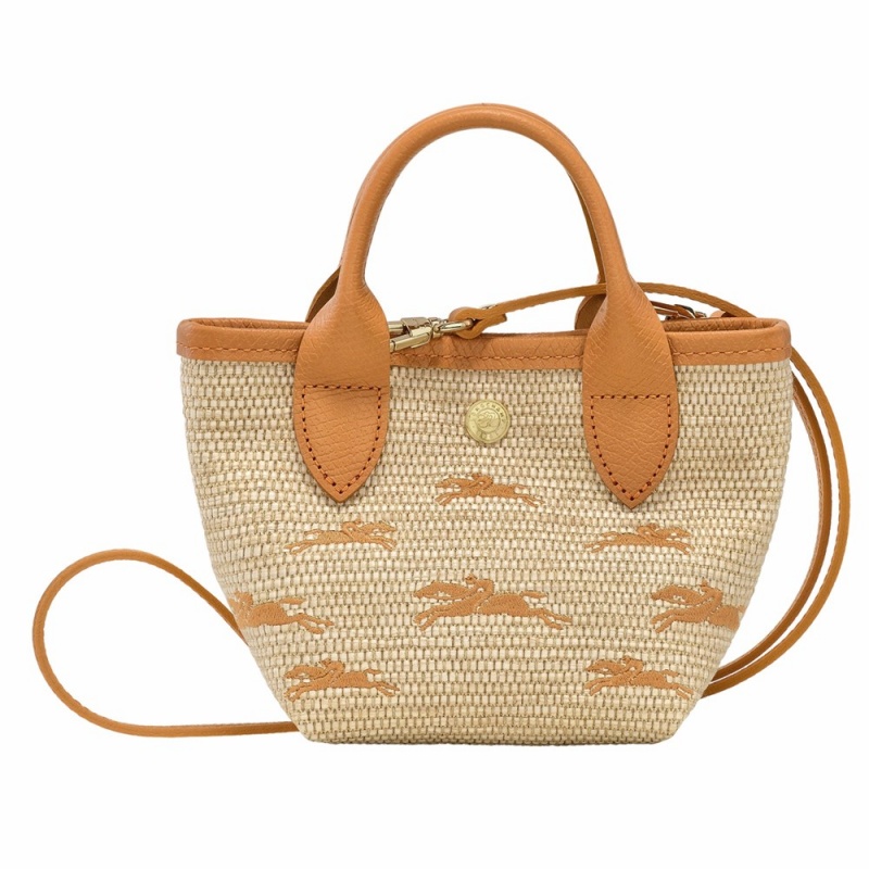 Apricot Longchamp Le Panier Pliage XS Basket Women's Handbags